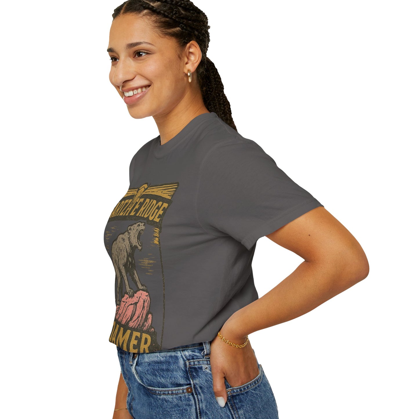 Quartzite Ridge Roamer – Wyoming Highlands Cryptid Tee - Comfort Colors 1717