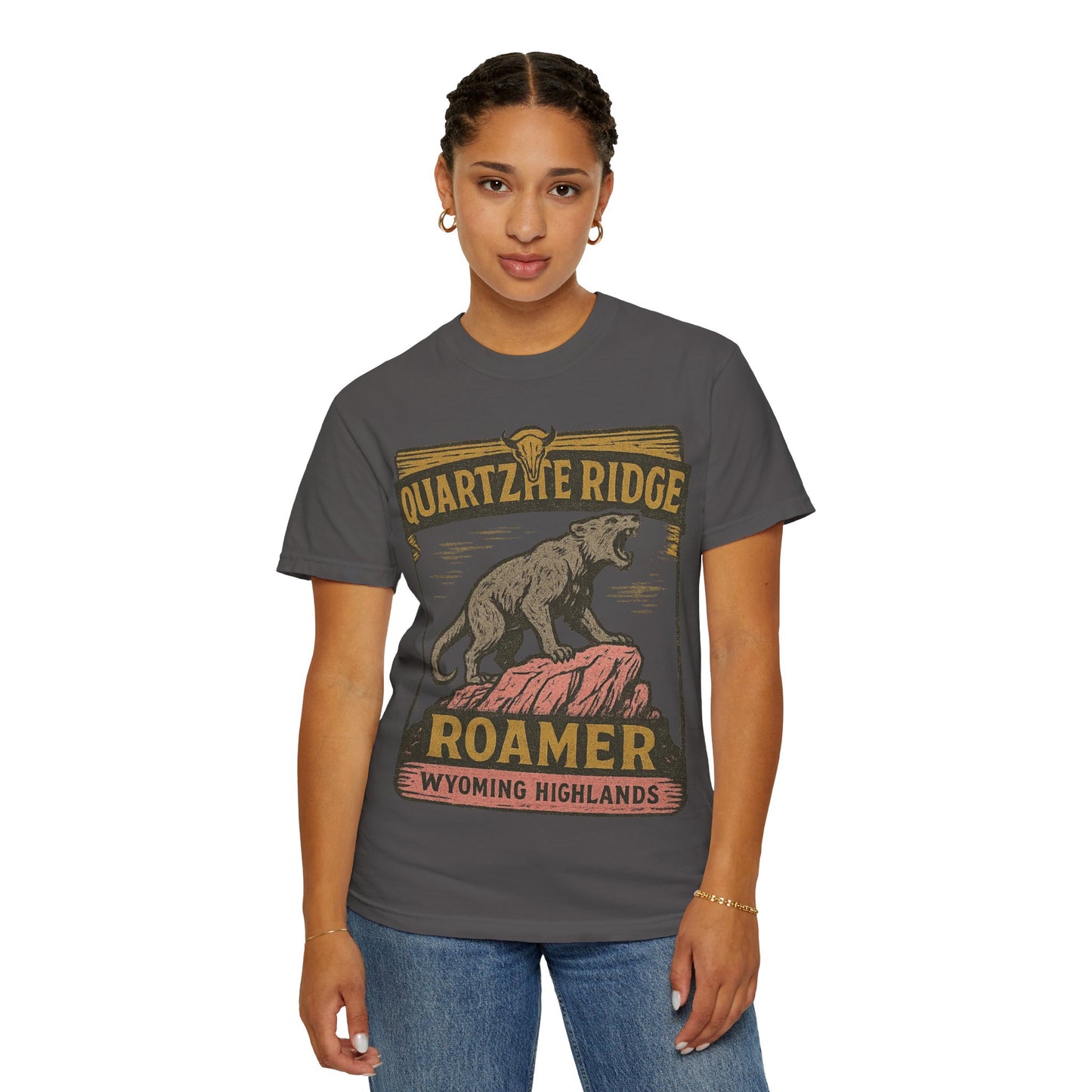 Quartzite Ridge Roamer – Wyoming Highlands Cryptid Tee - Comfort Colors 1717
