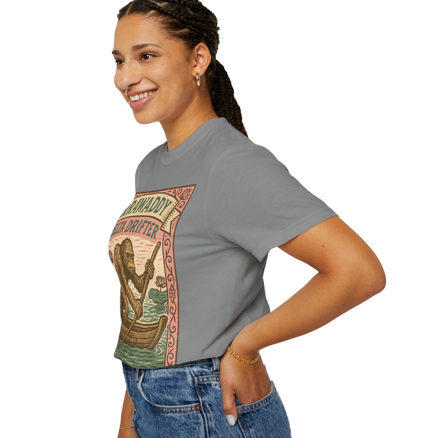 Irrawaddy Delta Drifter - Lower Myanmar - Squatches Around the World Collection - Comfort Colors 1717 T-Shirt