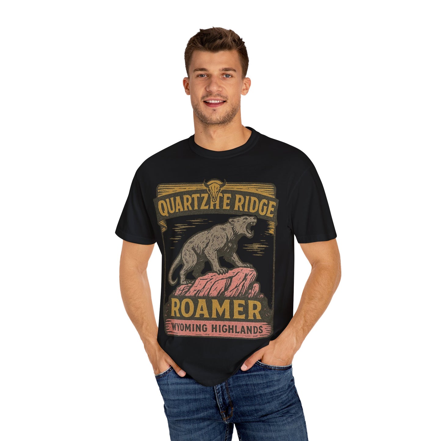 Quartzite Ridge Roamer – Wyoming Highlands Cryptid Tee - Comfort Colors 1717