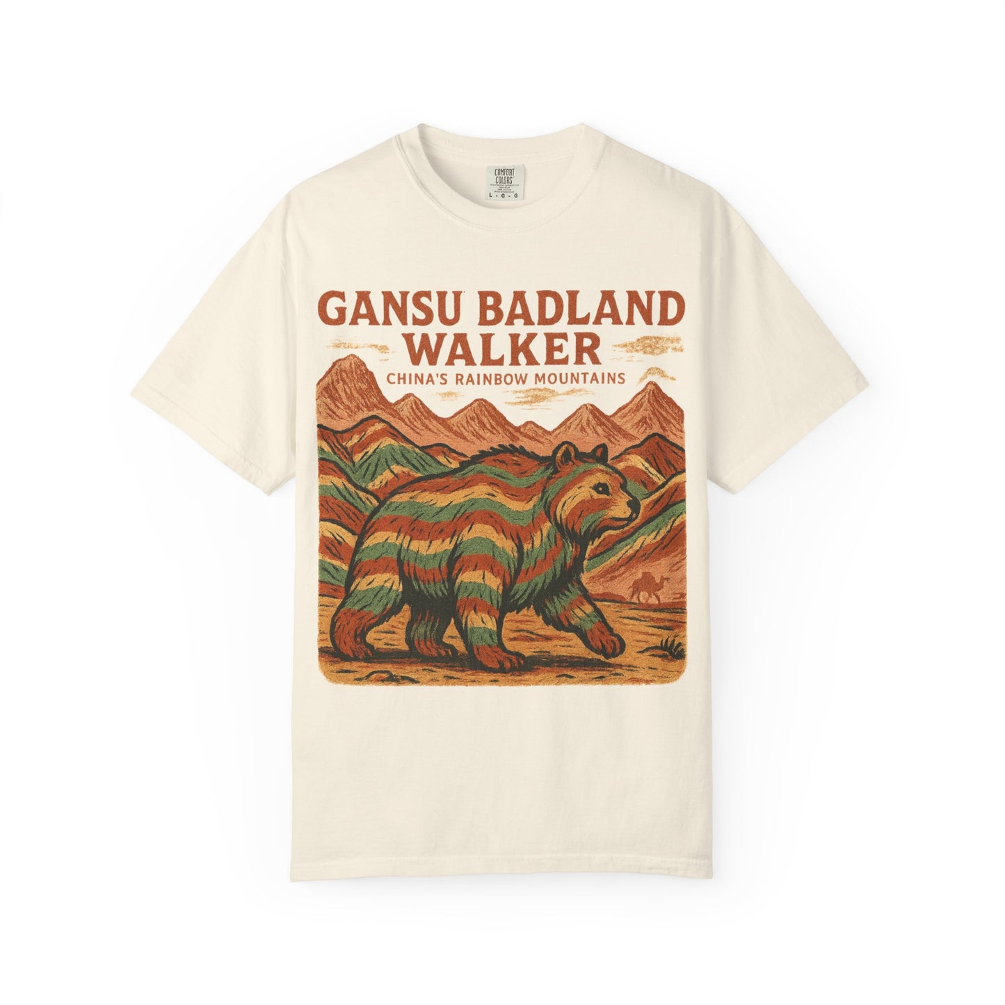 Gansu Badland Walker T-Shirt | Adventure Graphic Tee | Nature Lover Gift | Unisex Casual Wear | Outdoor Enthusiast Apparel