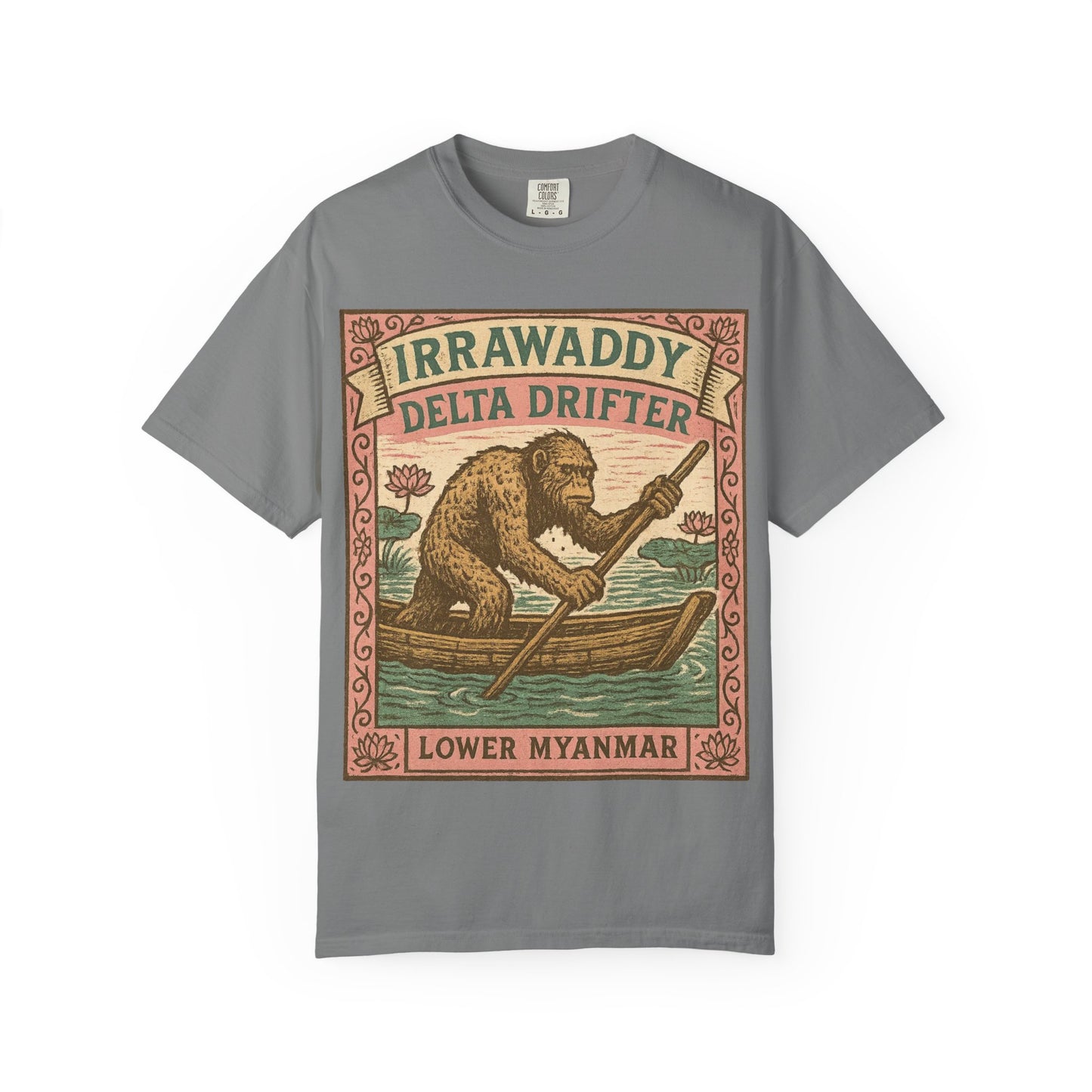 Irrawaddy Delta Drifter - Lower Myanmar - Squatches Around the World Collection - Comfort Colors 1717 T-Shirt