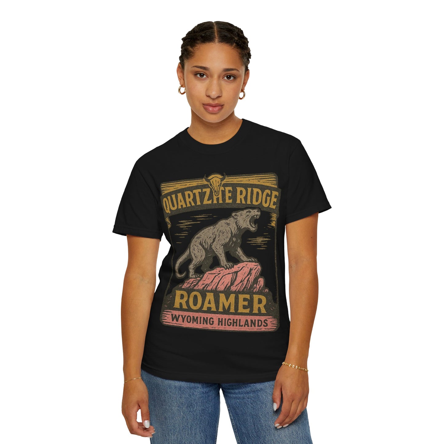 Quartzite Ridge Roamer – Wyoming Highlands Cryptid Tee - Comfort Colors 1717