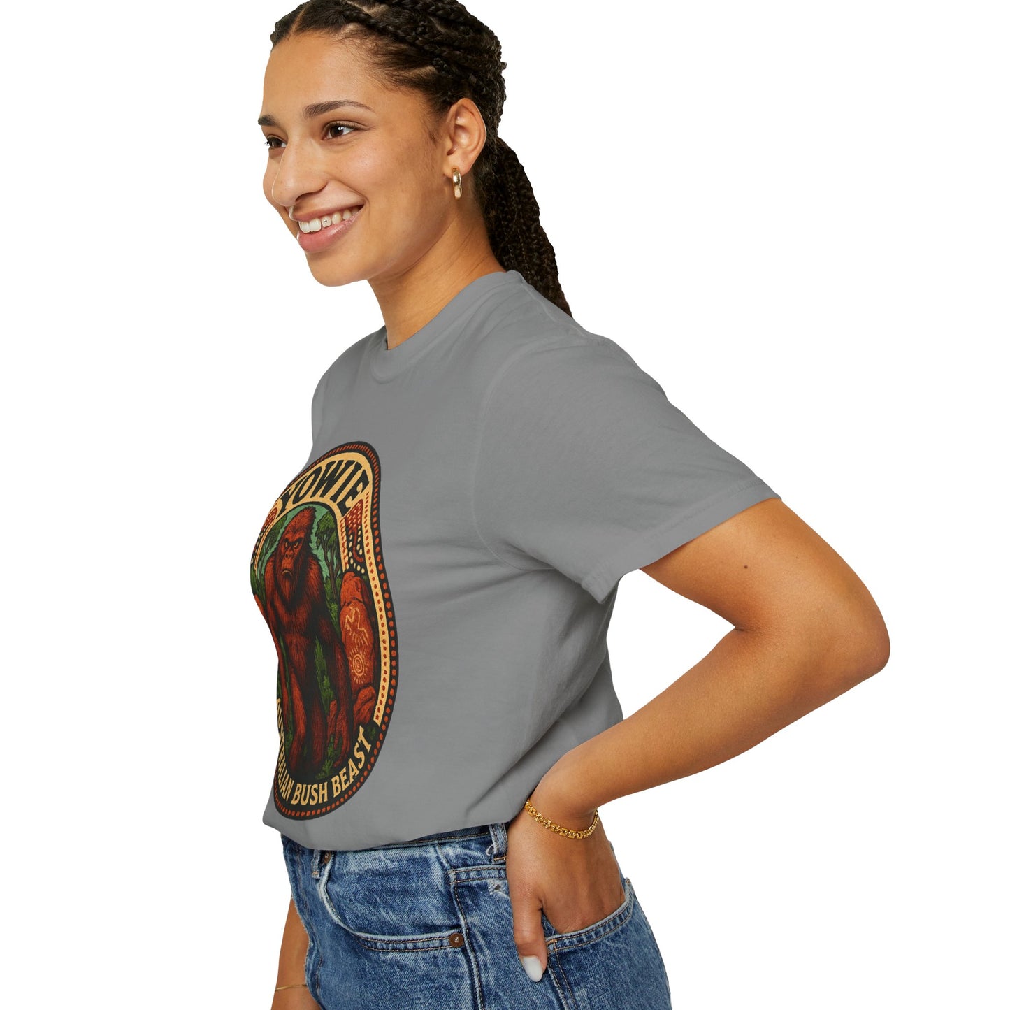 Yowie Australian Bush Beast T-Shirt, Unisex Graphic Tee, Nature Lover Gift, Outdoor Adventure Shirt, Fun Animal Tee, Eco-Friendly Apparel