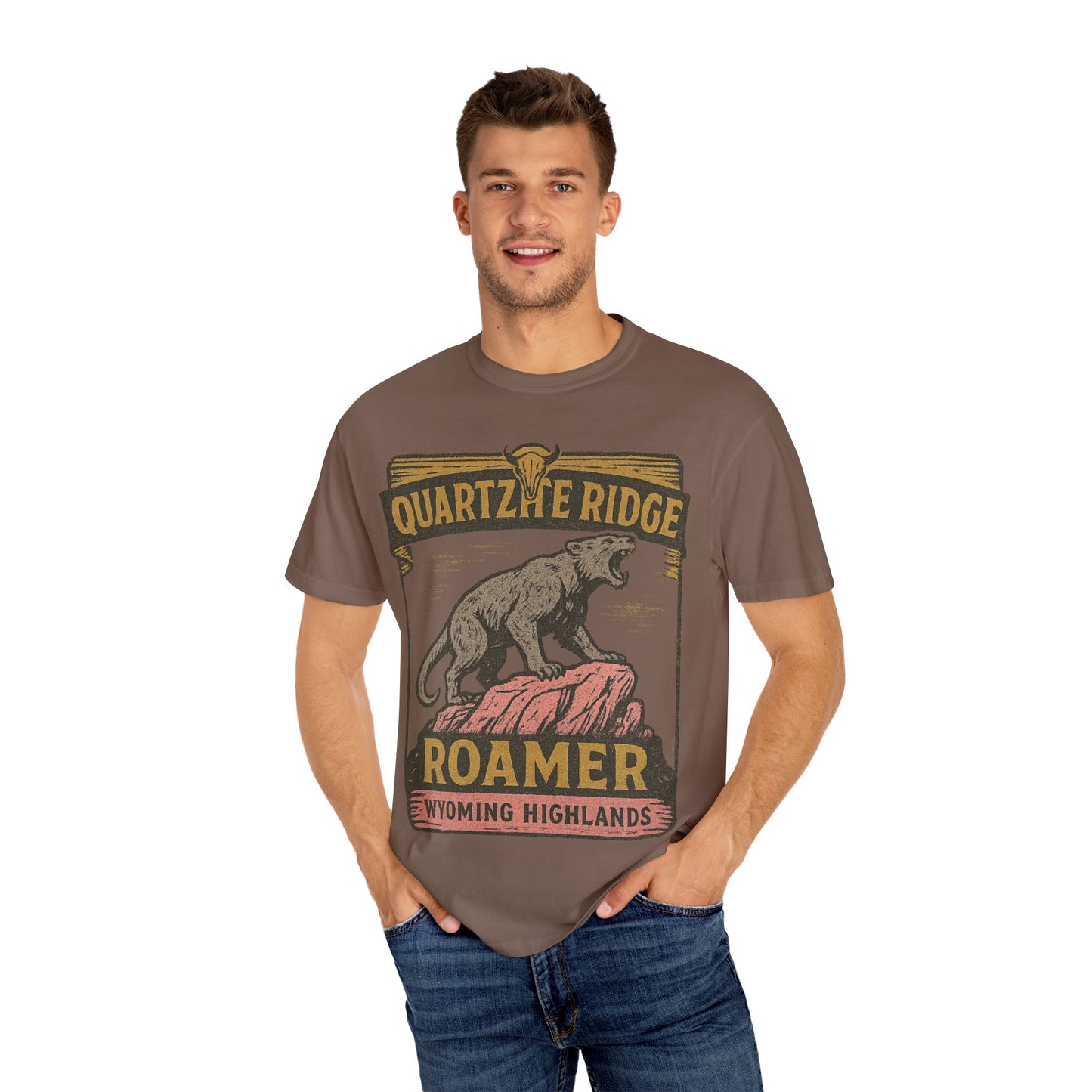 Quartzite Ridge Roamer – Wyoming Highlands Cryptid Tee - Comfort Colors 1717