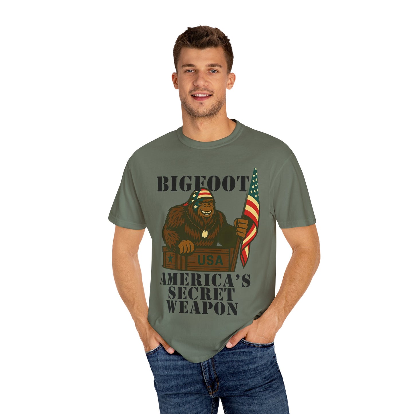 Bigfoot Patriotic Tee Shirt