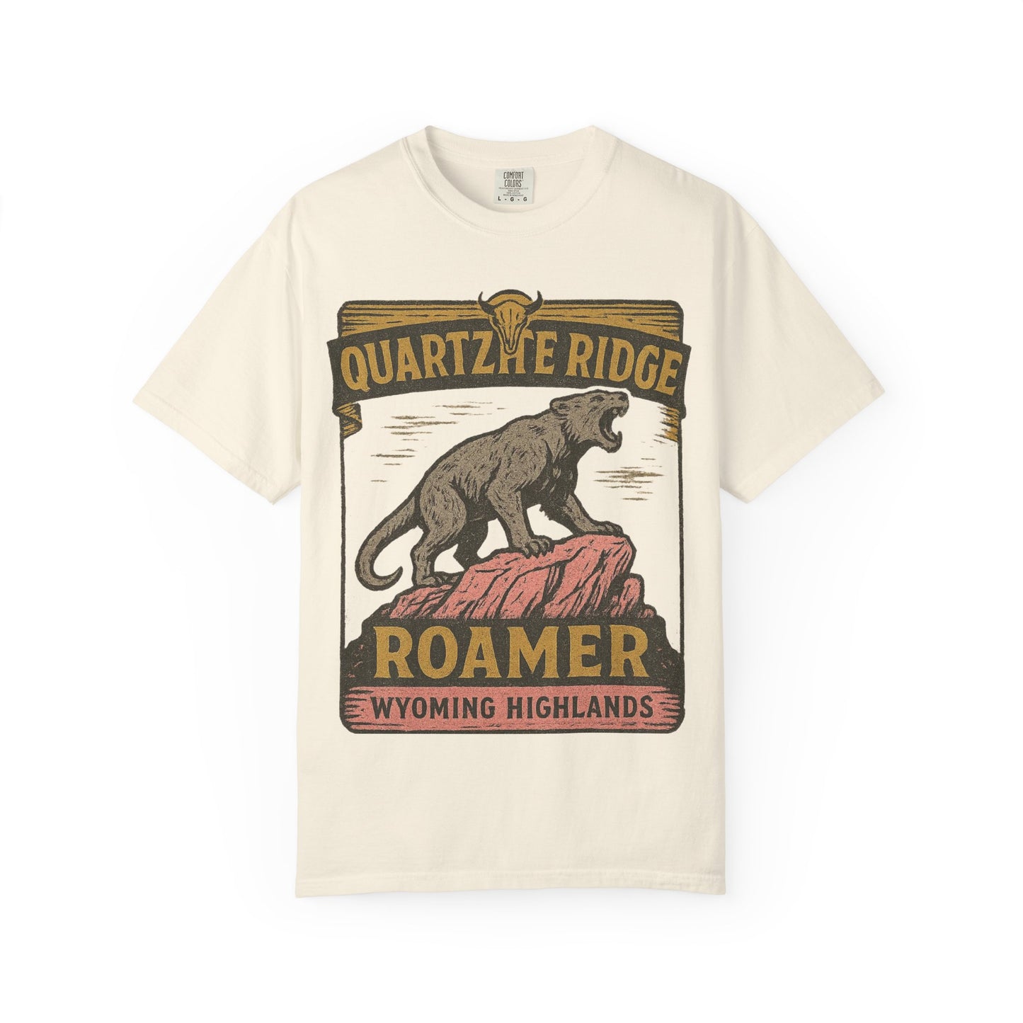 Quartzite Ridge Roamer – Wyoming Highlands Cryptid Tee - Comfort Colors 1717