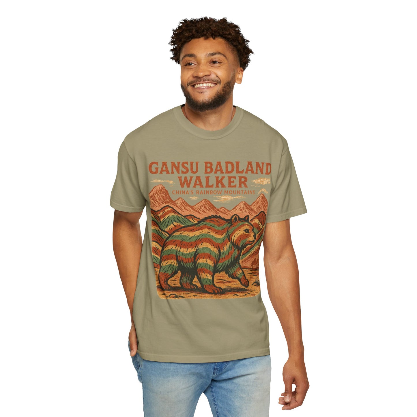 Gansu Badland Walker T-Shirt | Adventure Graphic Tee | Nature Lover Gift | Unisex Casual Wear | Outdoor Enthusiast Apparel
