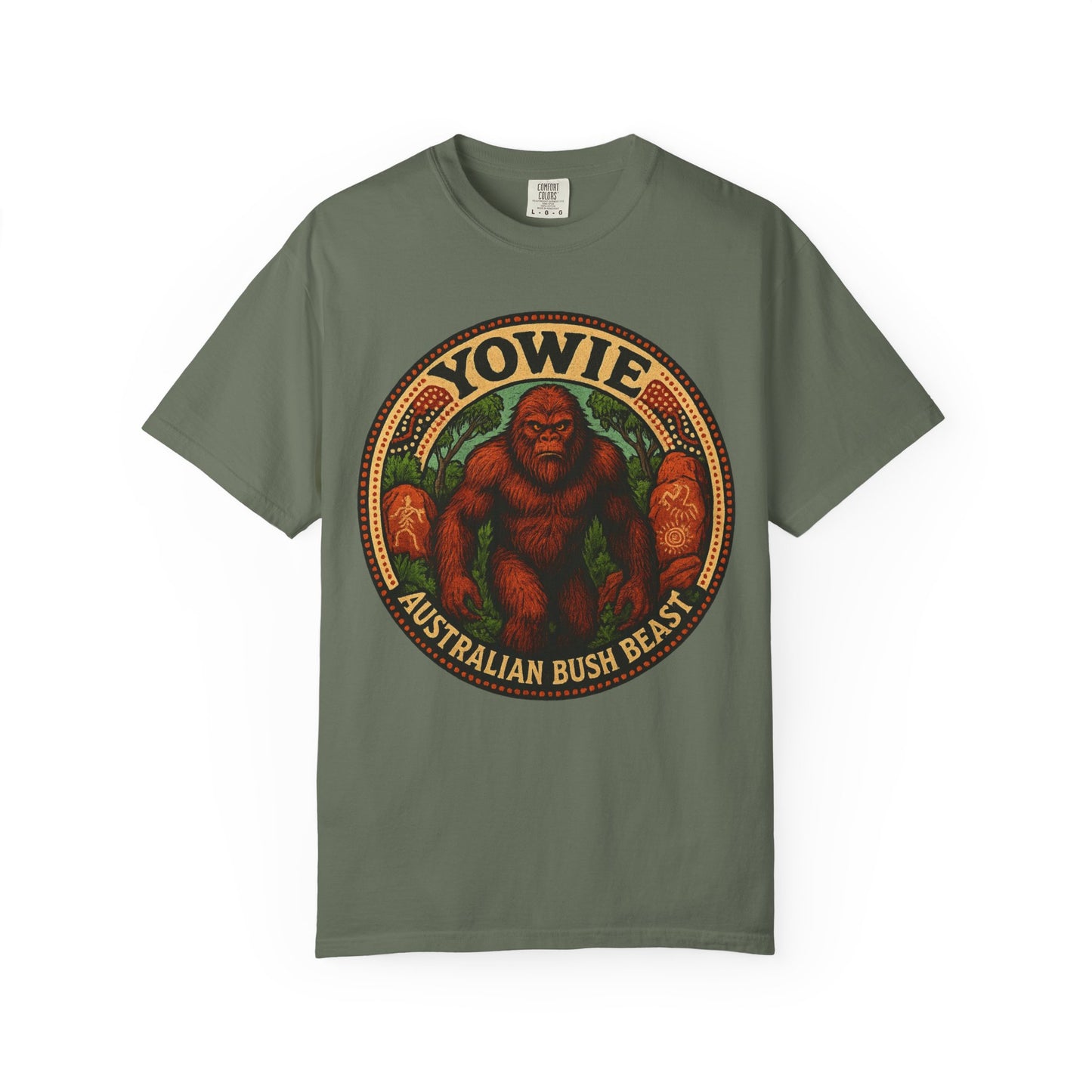 Yowie Australian Bush Beast T-Shirt, Unisex Graphic Tee, Nature Lover Gift, Outdoor Adventure Shirt, Fun Animal Tee, Eco-Friendly Apparel