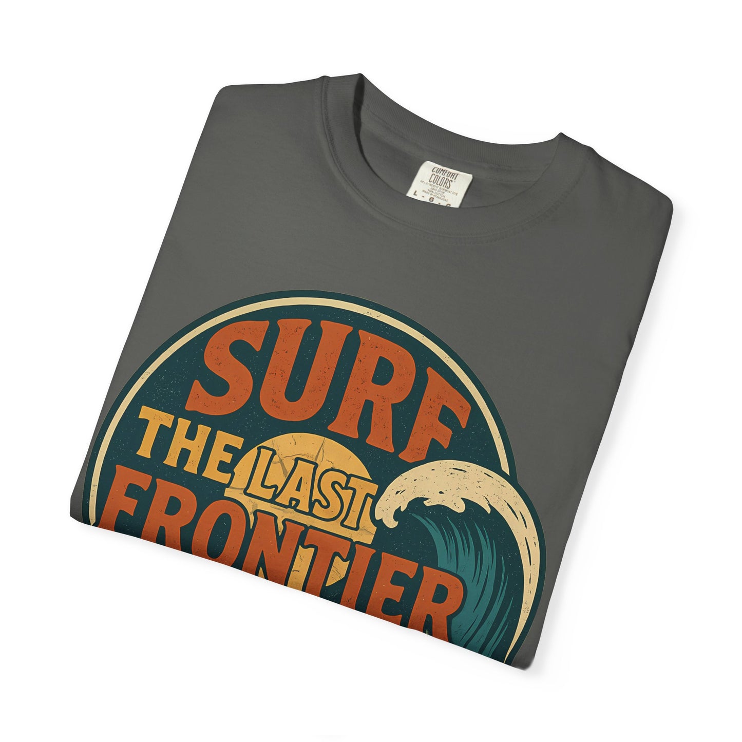 Surf The Last Frontier Vintage T-Shirt – Heavyweight Garment-Dyed 100% Cotton Unisex Tee