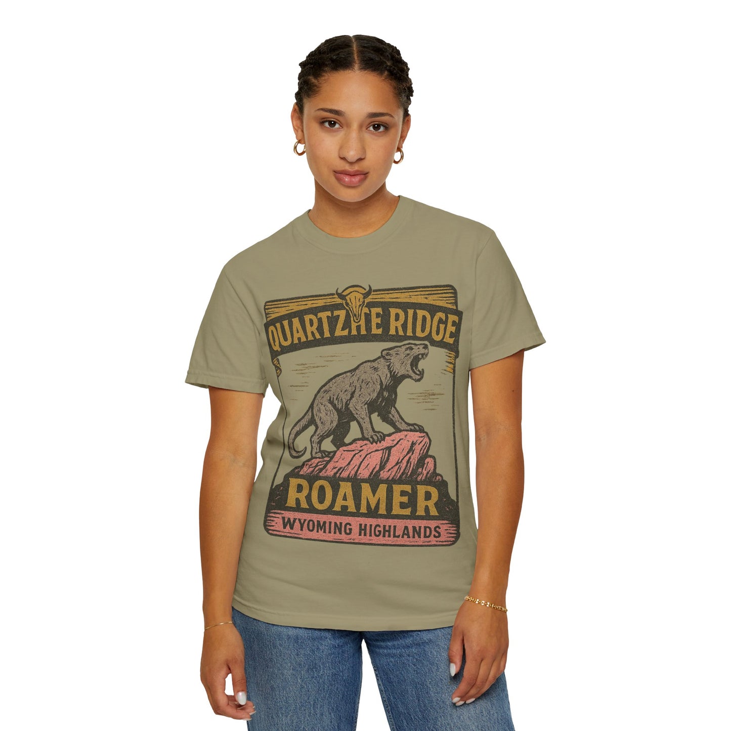 Quartzite Ridge Roamer – Wyoming Highlands Cryptid Tee - Comfort Colors 1717