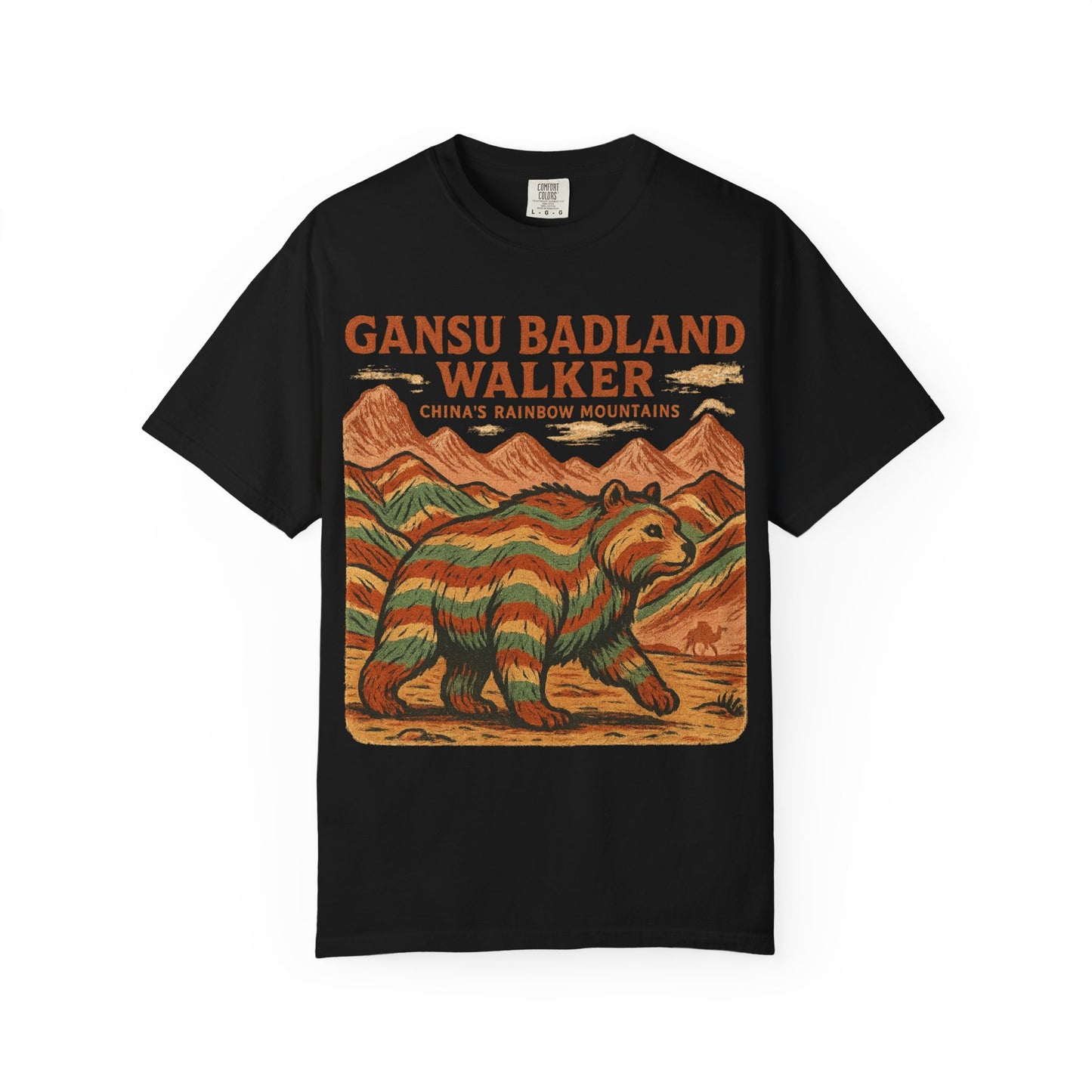 Gansu Badland Walker T-Shirt | Adventure Graphic Tee | Nature Lover Gift | Unisex Casual Wear | Outdoor Enthusiast Apparel