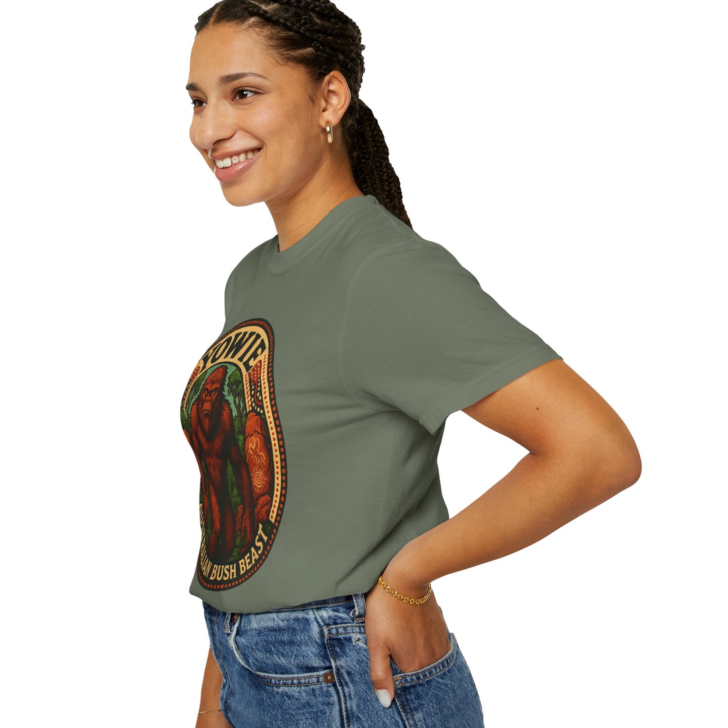 Yowie Australian Bush Beast T-Shirt, Unisex Graphic Tee, Nature Lover Gift, Outdoor Adventure Shirt, Fun Animal Tee, Eco-Friendly Apparel