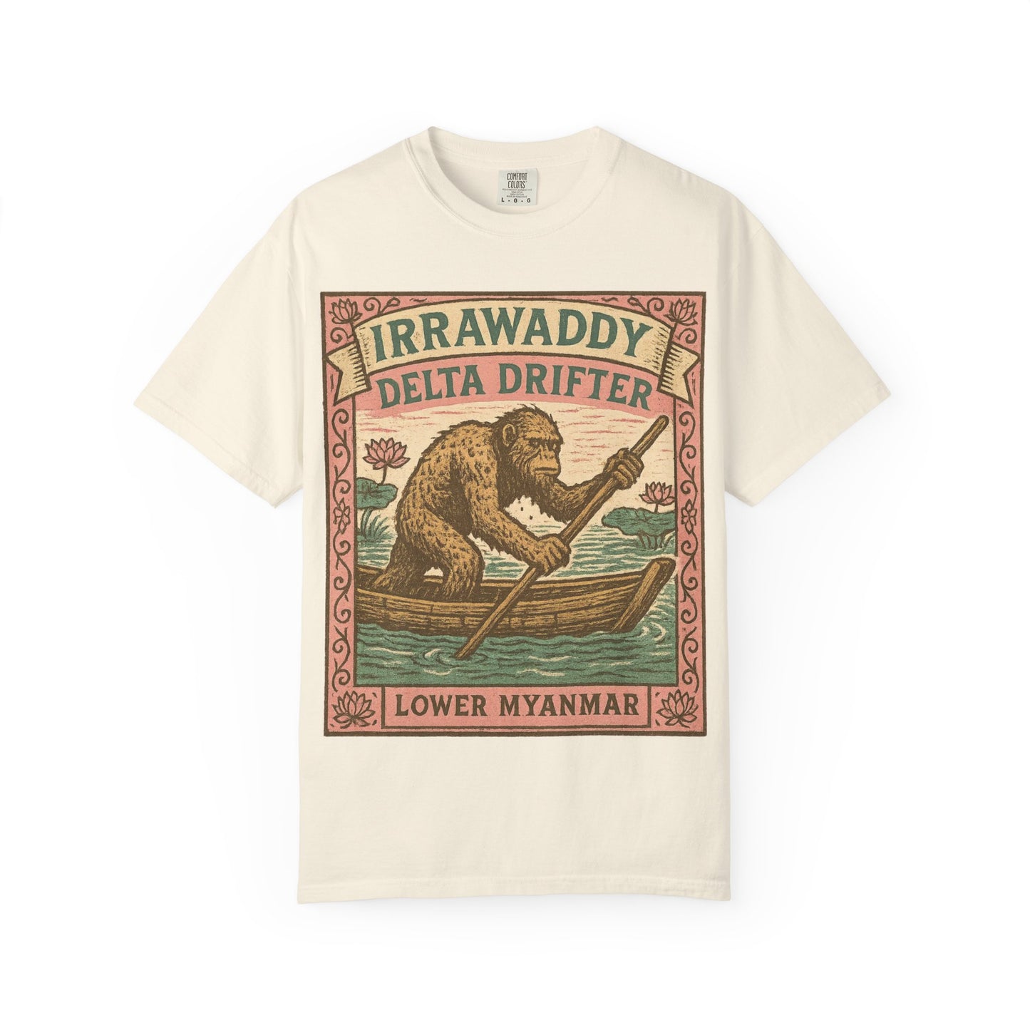 Irrawaddy Delta Drifter - Lower Myanmar - Squatches Around the World Collection - Comfort Colors 1717 T-Shirt