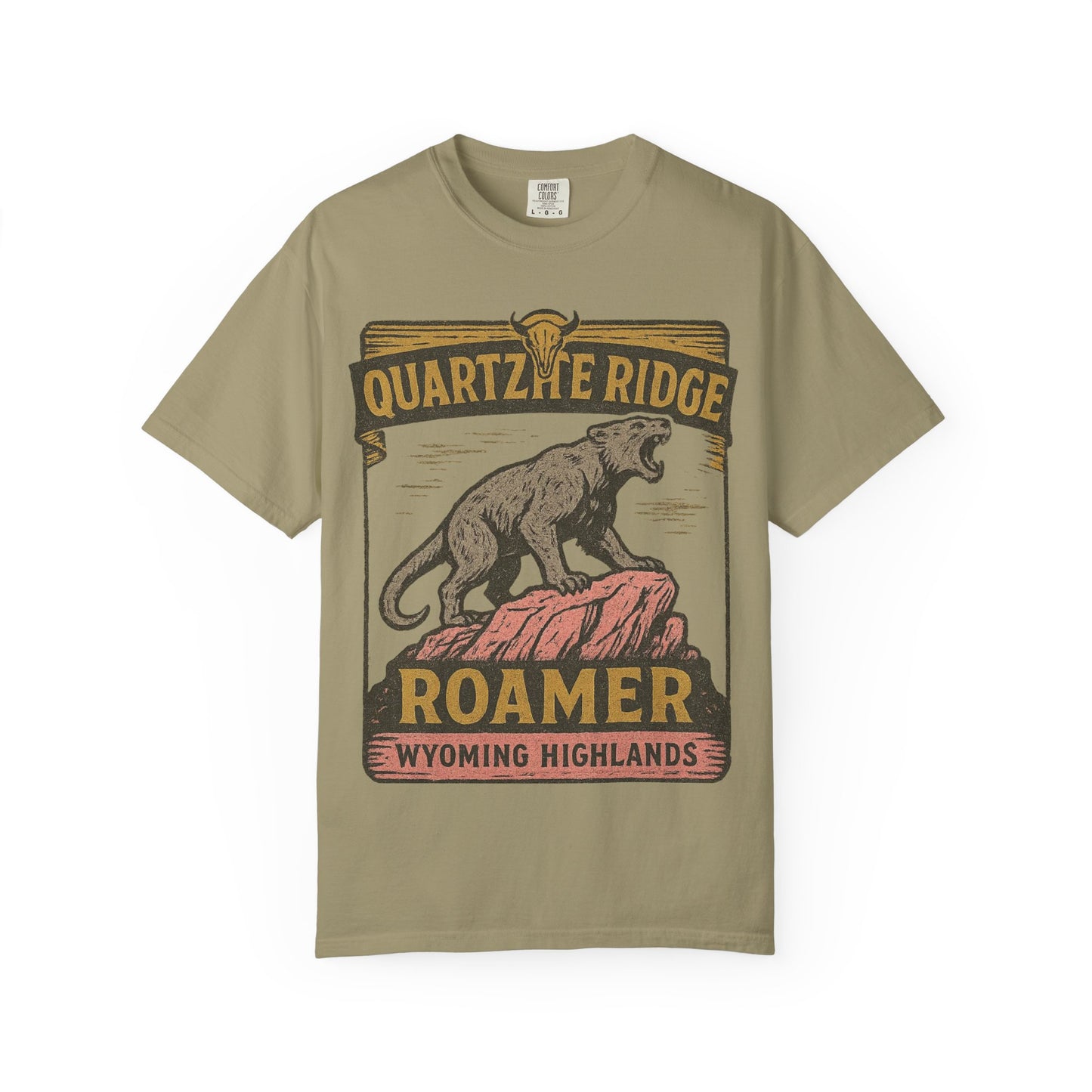 Quartzite Ridge Roamer – Wyoming Highlands Cryptid Tee - Comfort Colors 1717
