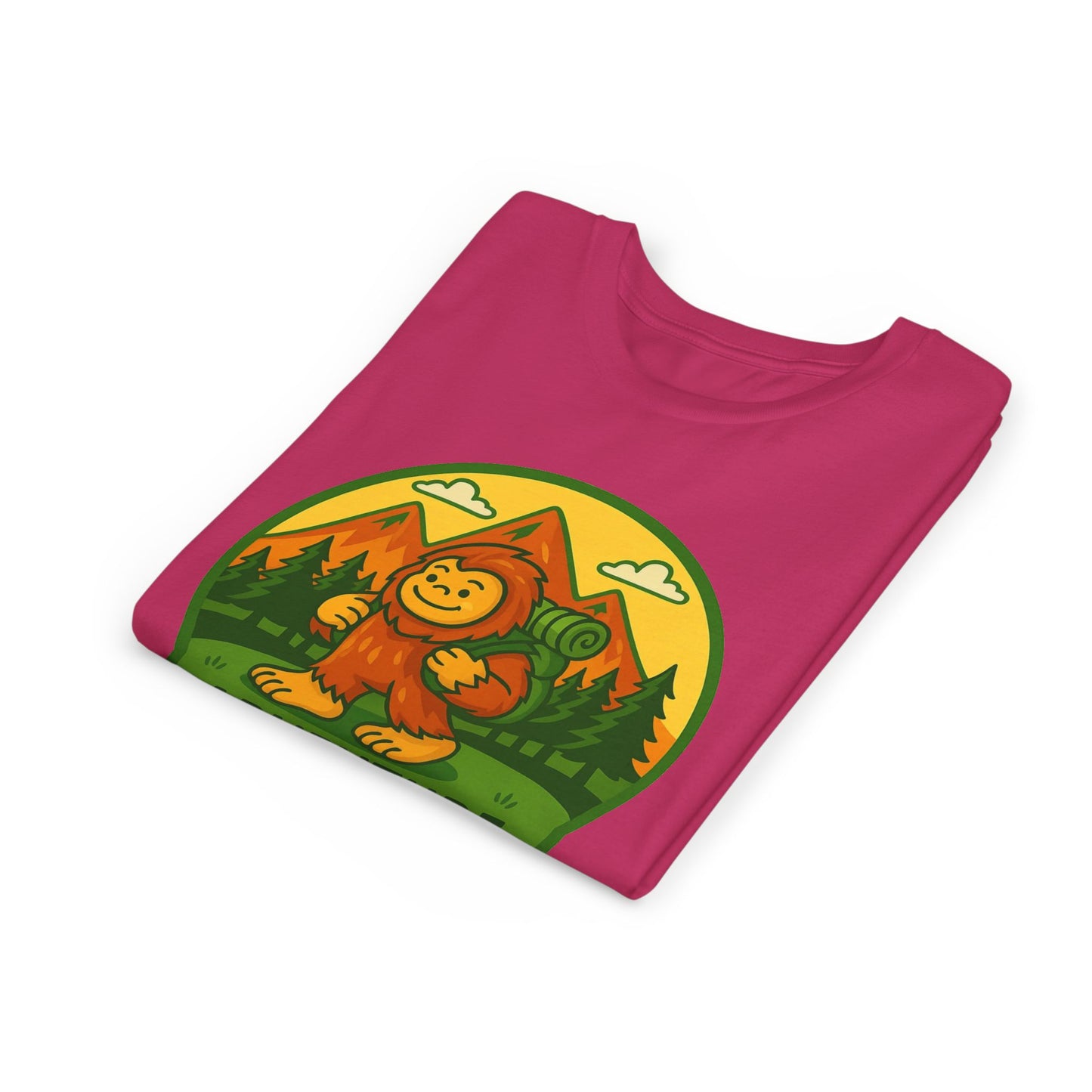 Adventure Awaits Youth Tee, Fun Kids Shirt, Cute Sasquatch T-Shirt, Summer Adventure Clothing, Perfect Gift for Young Explorers