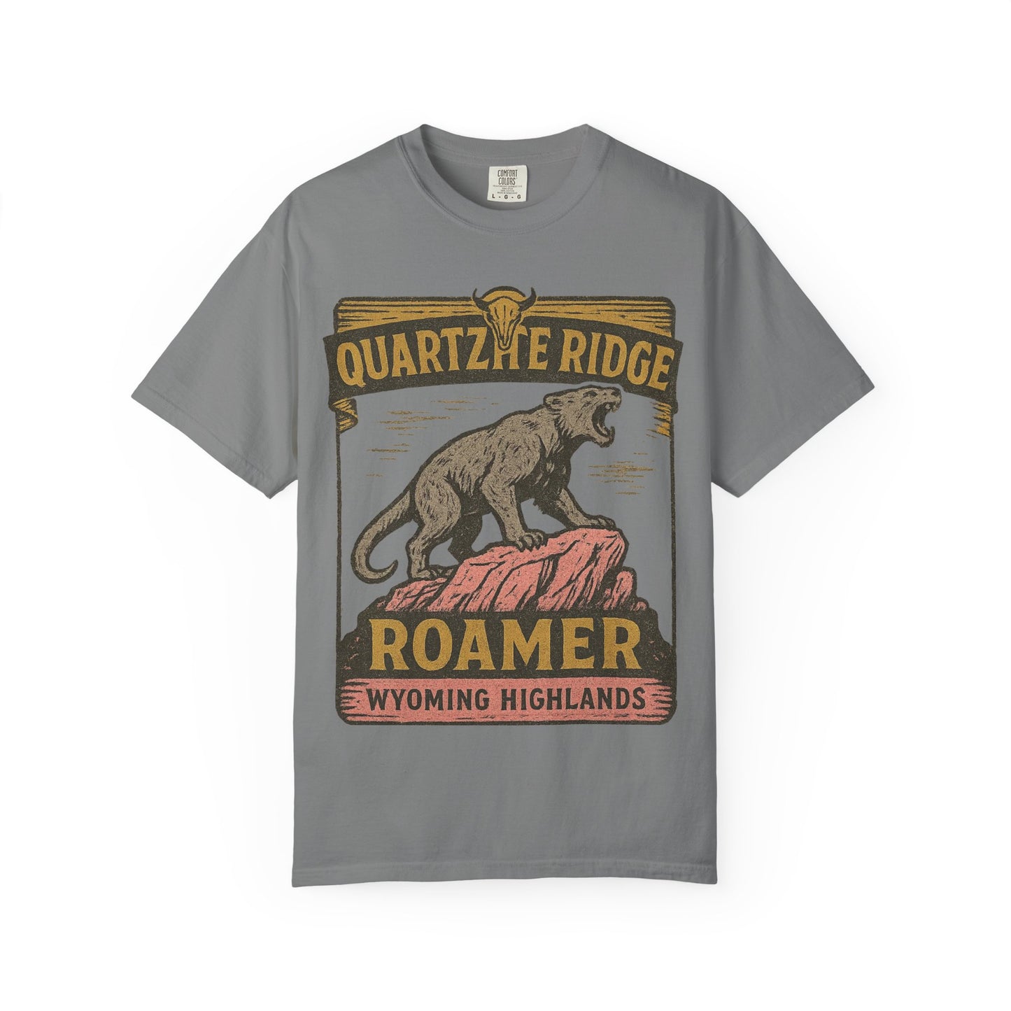 Quartzite Ridge Roamer – Wyoming Highlands Cryptid Tee - Comfort Colors 1717