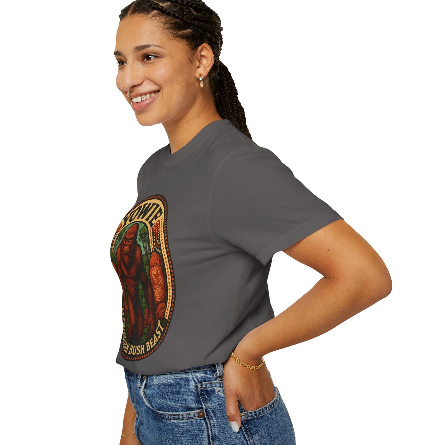 Yowie Australian Bush Beast T-Shirt, Unisex Graphic Tee, Nature Lover Gift, Outdoor Adventure Shirt, Fun Animal Tee, Eco-Friendly Apparel