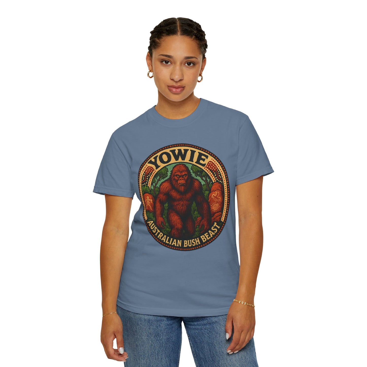 Yowie Australian Bush Beast T-Shirt, Unisex Graphic Tee, Nature Lover Gift, Outdoor Adventure Shirt, Fun Animal Tee, Eco-Friendly Apparel