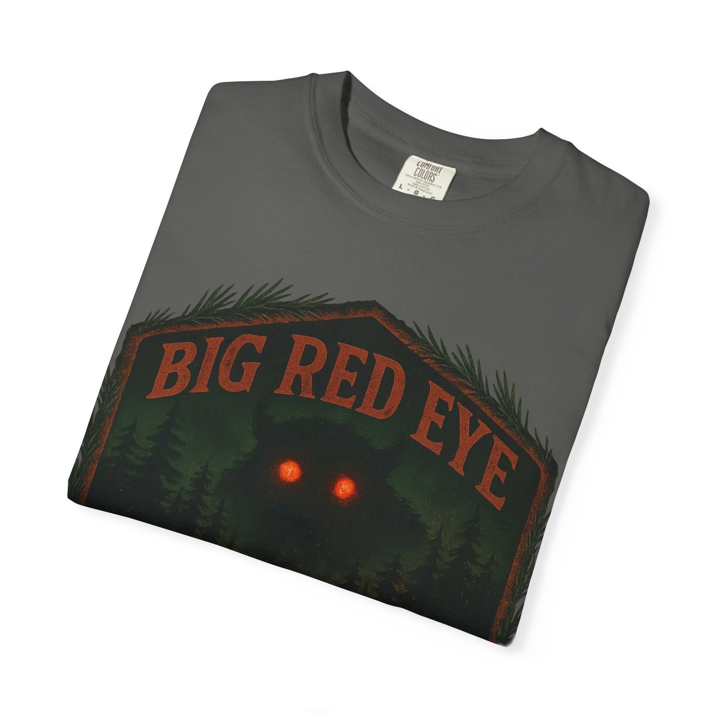 Big Red Eye Pine Barron Lurker - New Jersey Sasquatch - Squatches Around the World Collection - Comfort Colors 1717