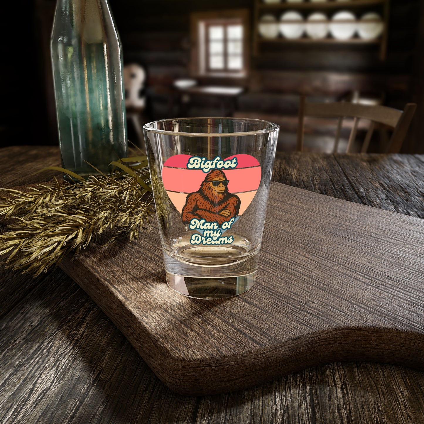 Shot Glass Bigfoot Enthusiasts Novelty Gift Humorous Valentine's Day Present 1.5oz