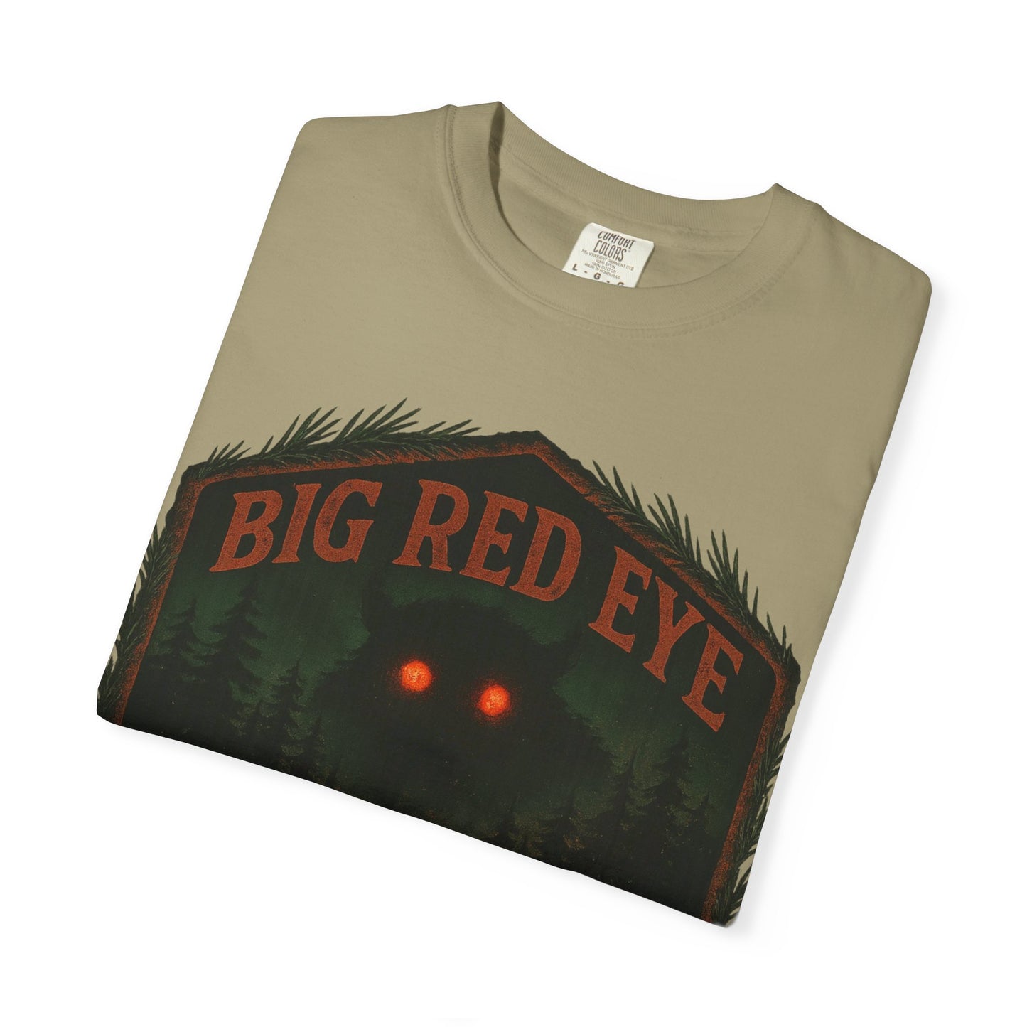 Big Red Eye Pine Barron Lurker - New Jersey Sasquatch - Squatches Around the World Collection - Comfort Colors 1717