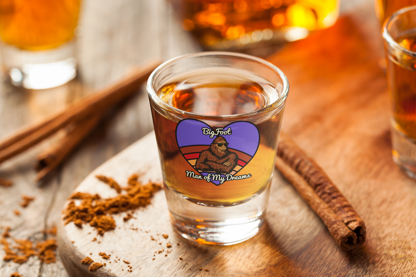 Bigfoot Lover Shot Glass, Cute Gift for Sasquatch Fans, Fun Barware for Parties, Quirky Home Decor, Funny Drinkware