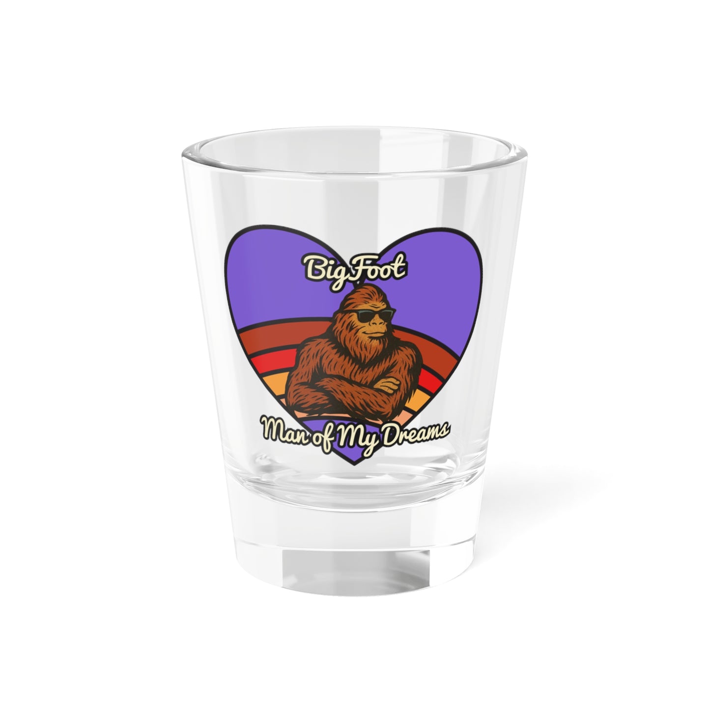 Bigfoot Lover Shot Glass, Cute Gift for Sasquatch Fans, Fun Barware for Parties, Quirky Home Decor, Funny Drinkware