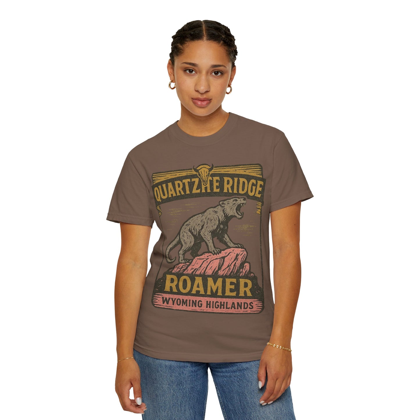 Quartzite Ridge Roamer – Wyoming Highlands Cryptid Tee - Comfort Colors 1717