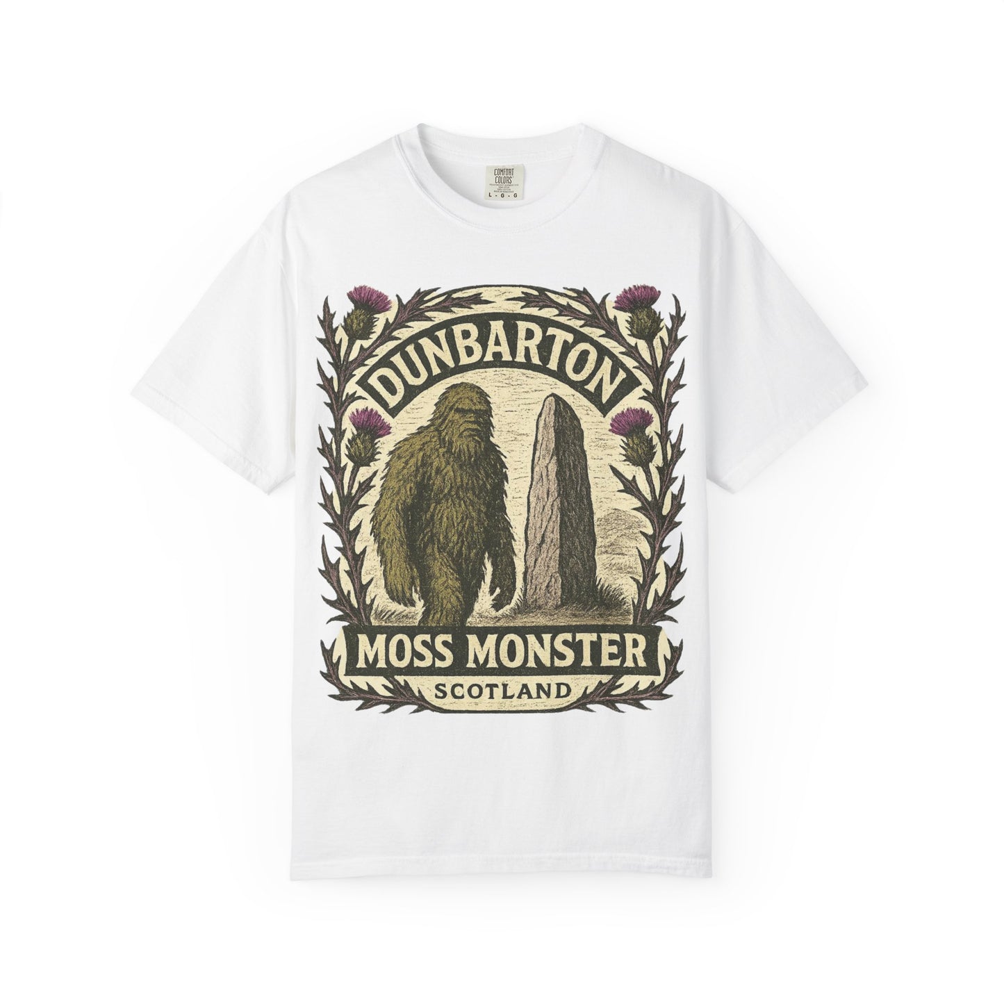 Dunbarton Moss Monster T-Shirt - Scottish Sasquatch - Comfort Colors 1717