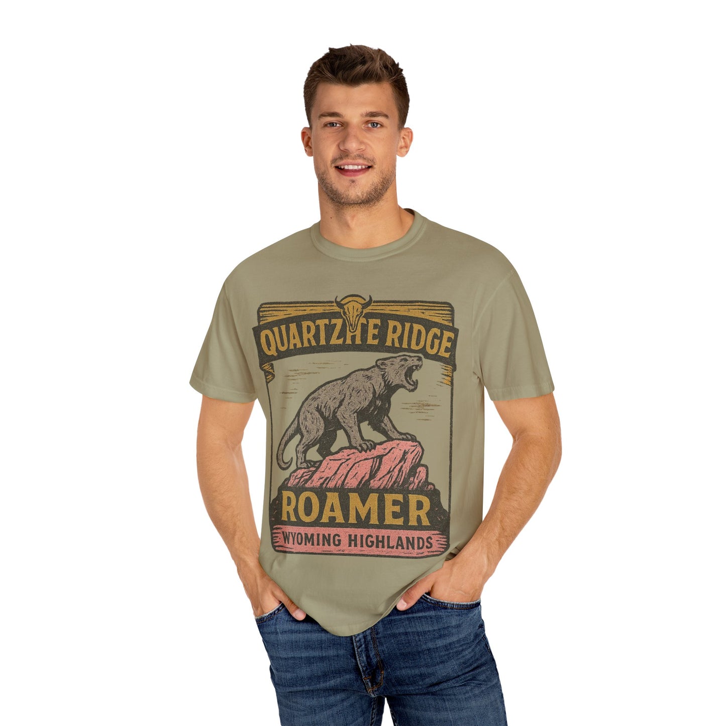Quartzite Ridge Roamer – Wyoming Highlands Cryptid Tee - Comfort Colors 1717