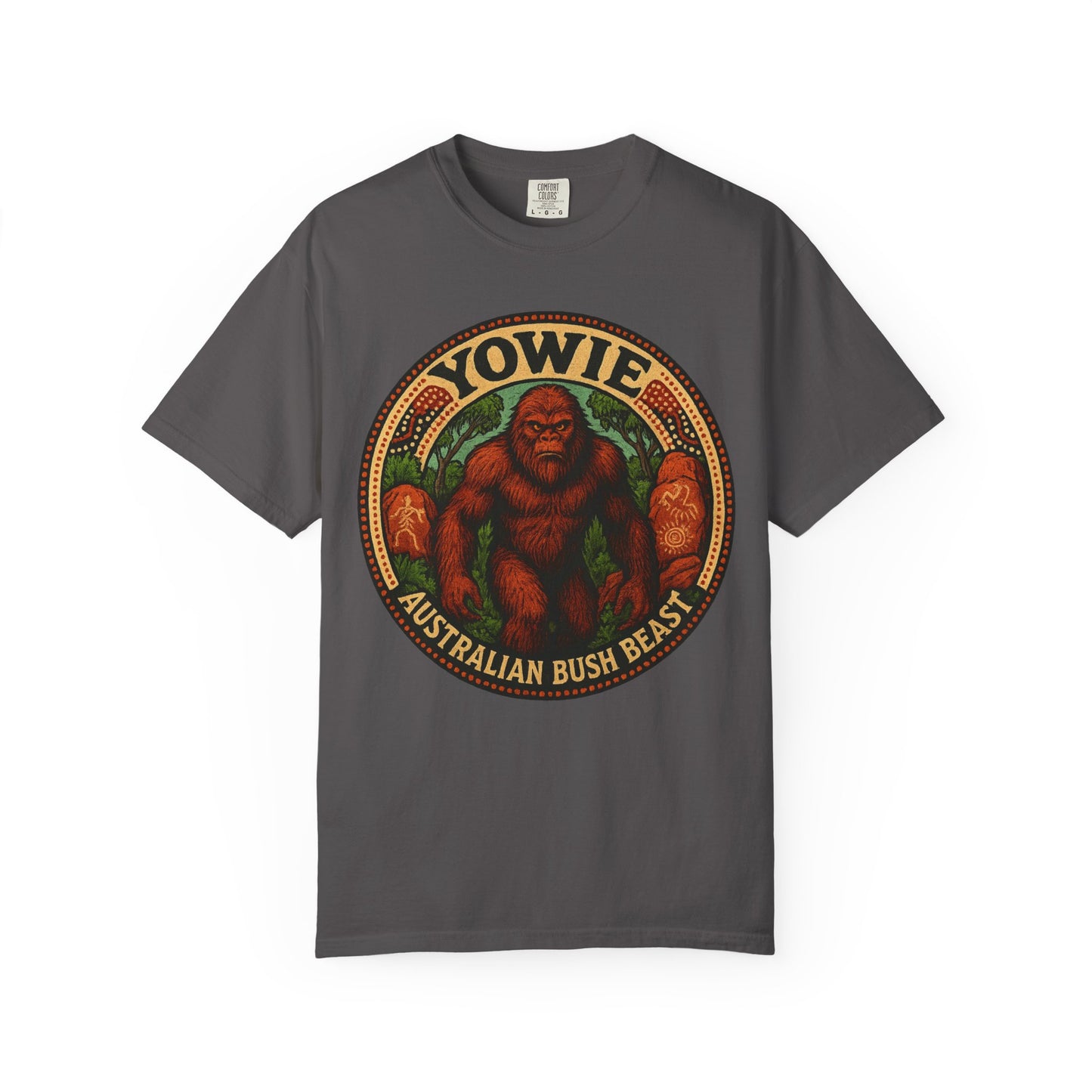 Yowie Australian Bush Beast T-Shirt, Unisex Graphic Tee, Nature Lover Gift, Outdoor Adventure Shirt, Fun Animal Tee, Eco-Friendly Apparel