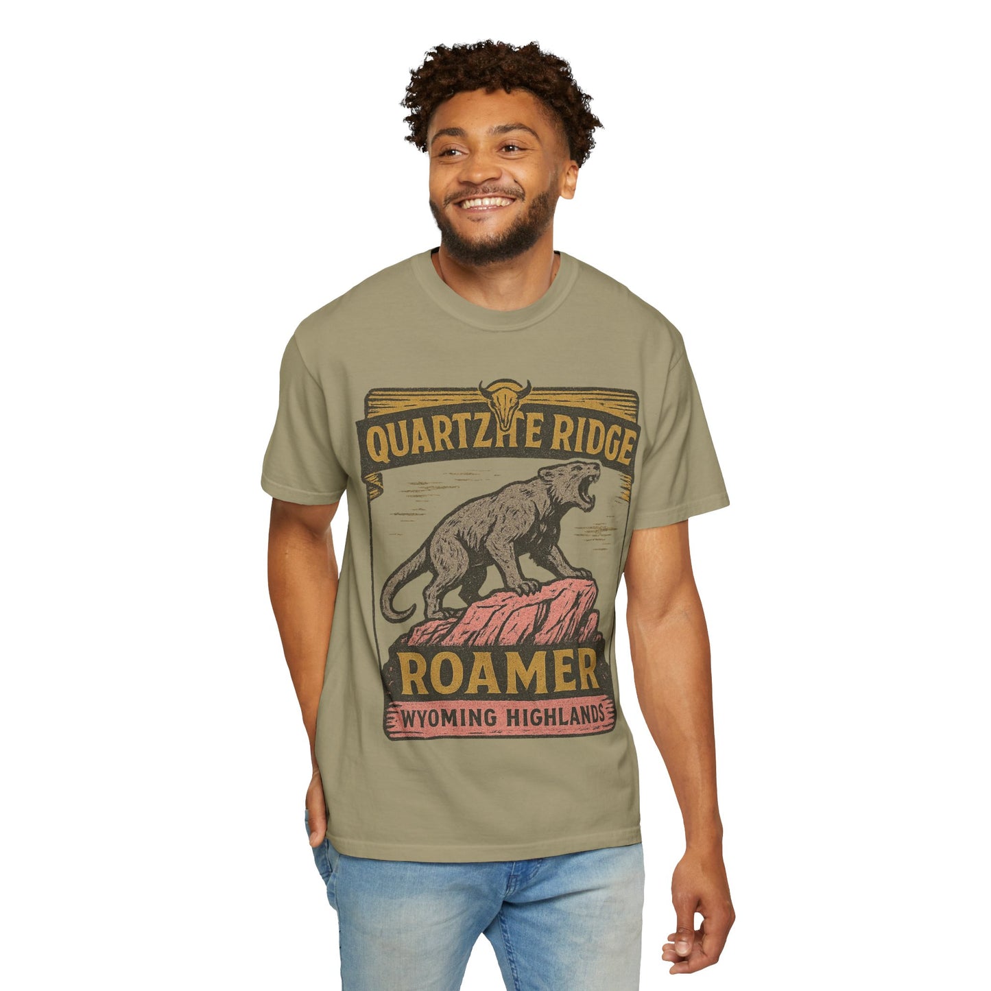 Quartzite Ridge Roamer – Wyoming Highlands Cryptid Tee - Comfort Colors 1717