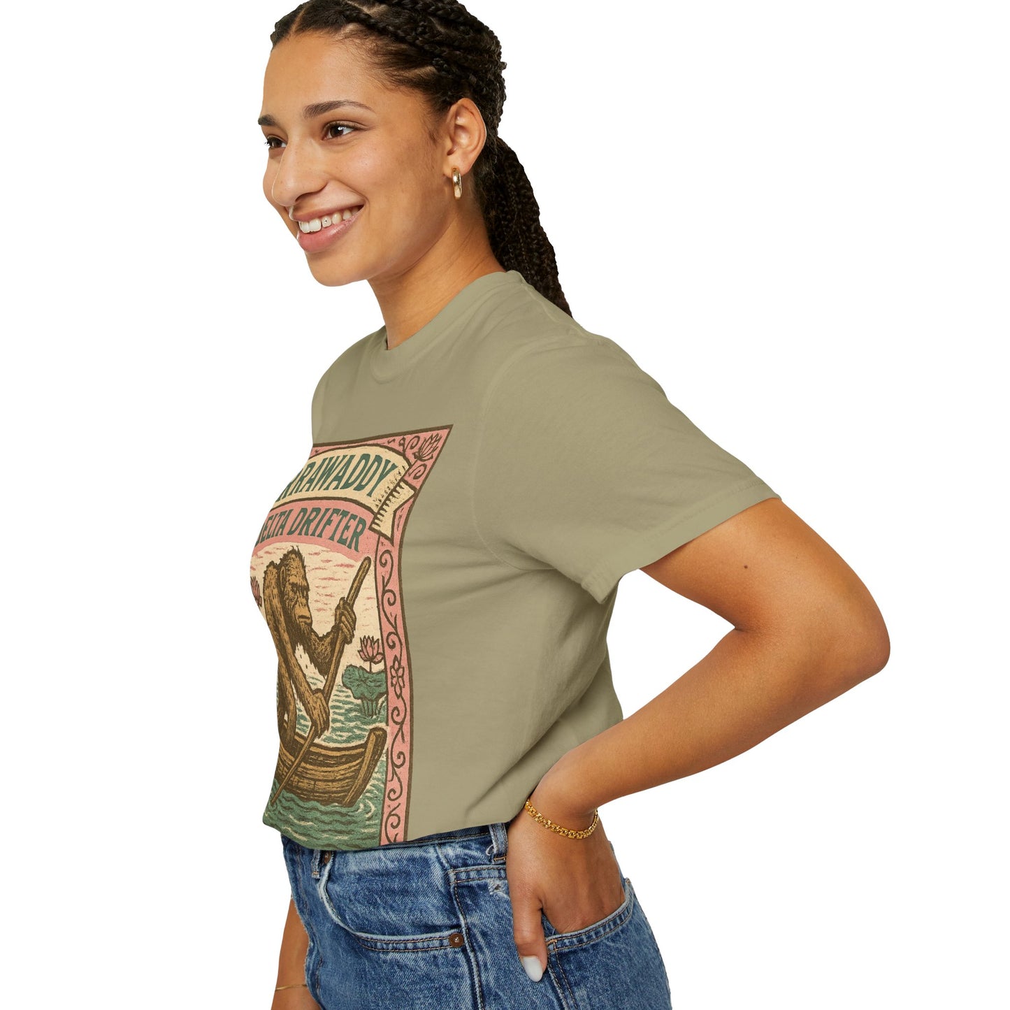 Irrawaddy Delta Drifter - Lower Myanmar - Squatches Around the World Collection - Comfort Colors 1717 T-Shirt