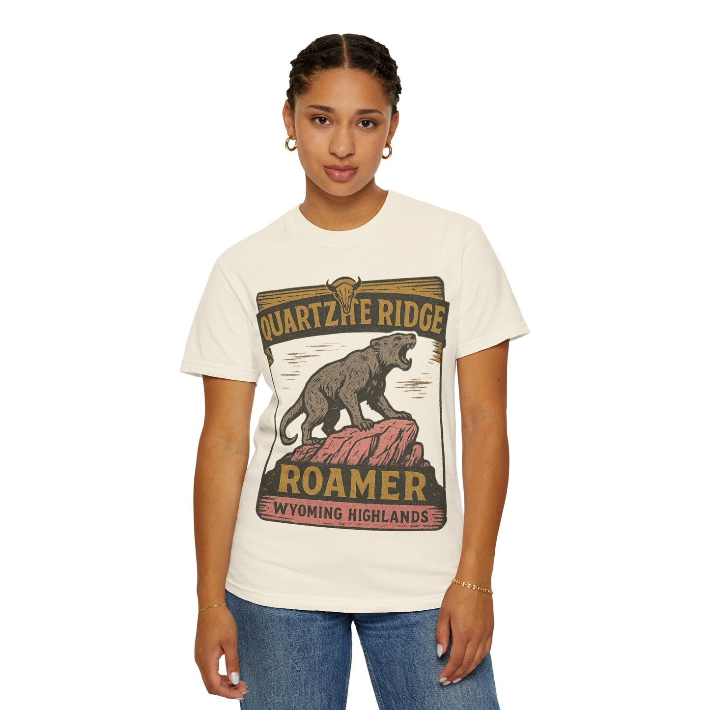 Quartzite Ridge Roamer – Wyoming Highlands Cryptid Tee - Comfort Colors 1717