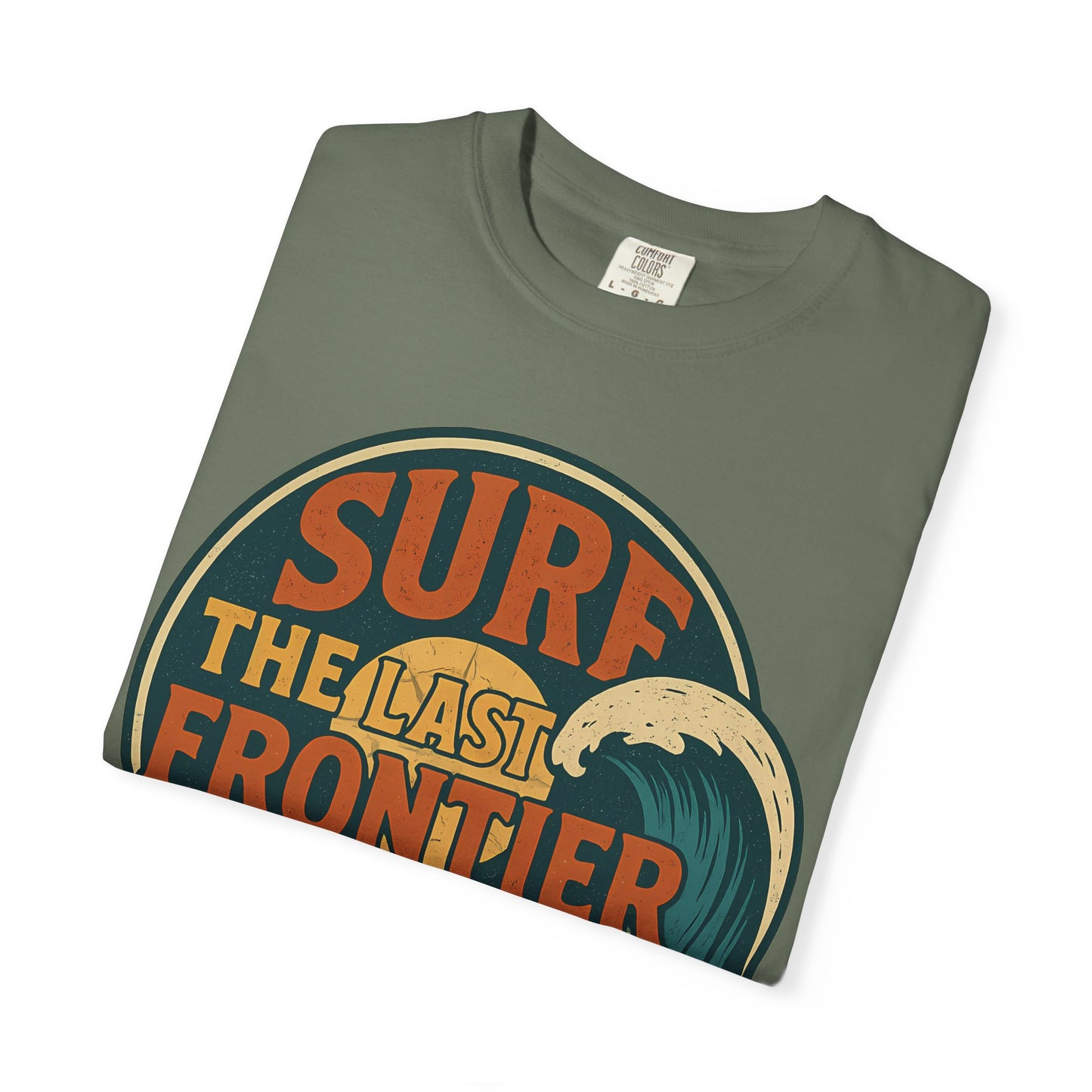 Surf The Last Frontier Vintage T-Shirt – Heavyweight Garment-Dyed 100% Cotton Unisex Tee
