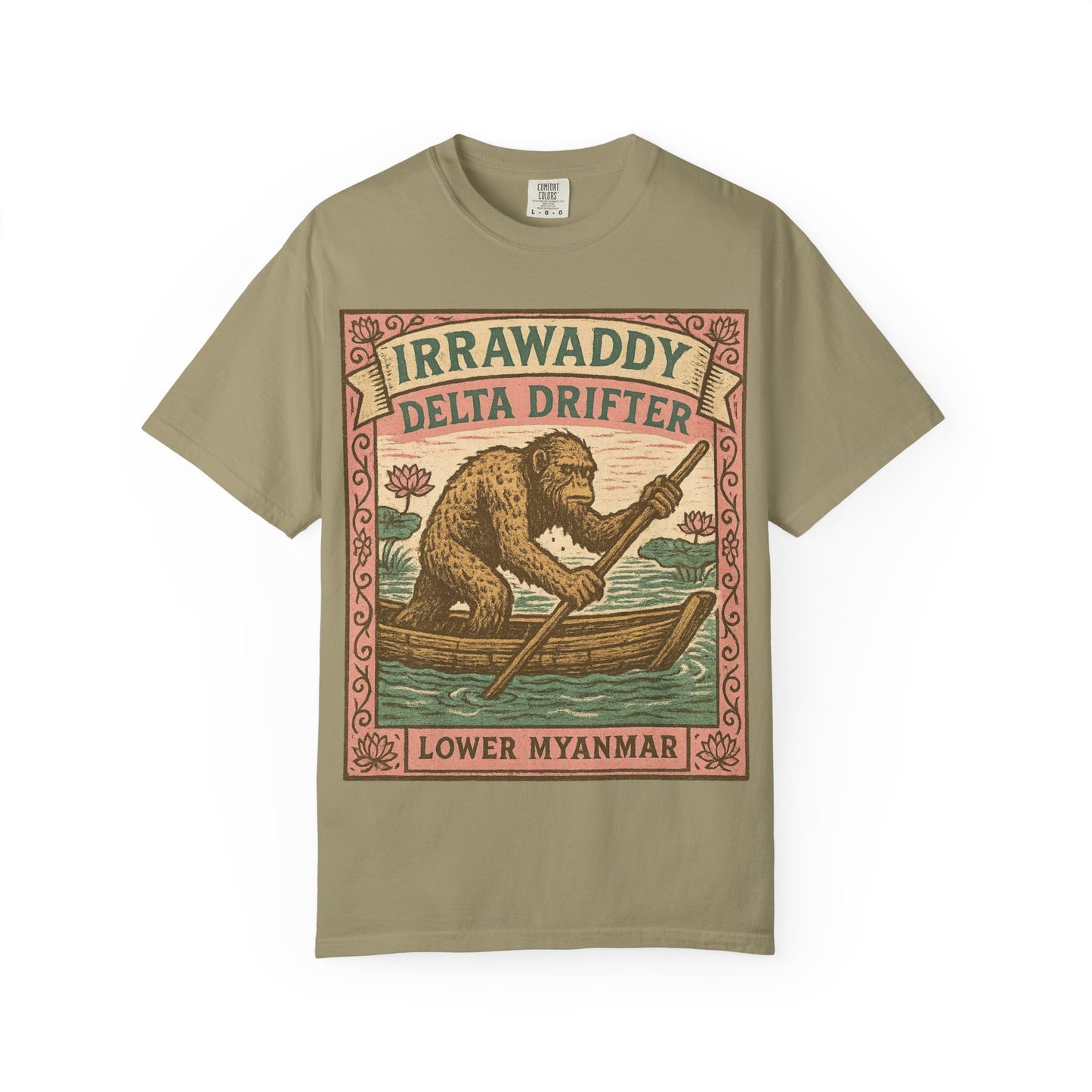 Irrawaddy Delta Drifter - Lower Myanmar - Squatches Around the World Collection - Comfort Colors 1717 T-Shirt