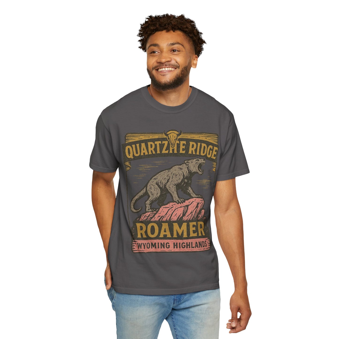 Quartzite Ridge Roamer – Wyoming Highlands Cryptid Tee - Comfort Colors 1717