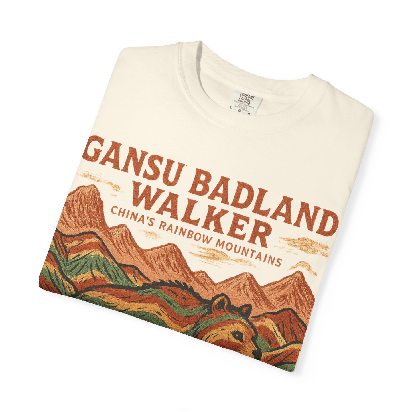 Gansu Badland Walker T-Shirt | Adventure Graphic Tee | Nature Lover Gift | Unisex Casual Wear | Outdoor Enthusiast Apparel