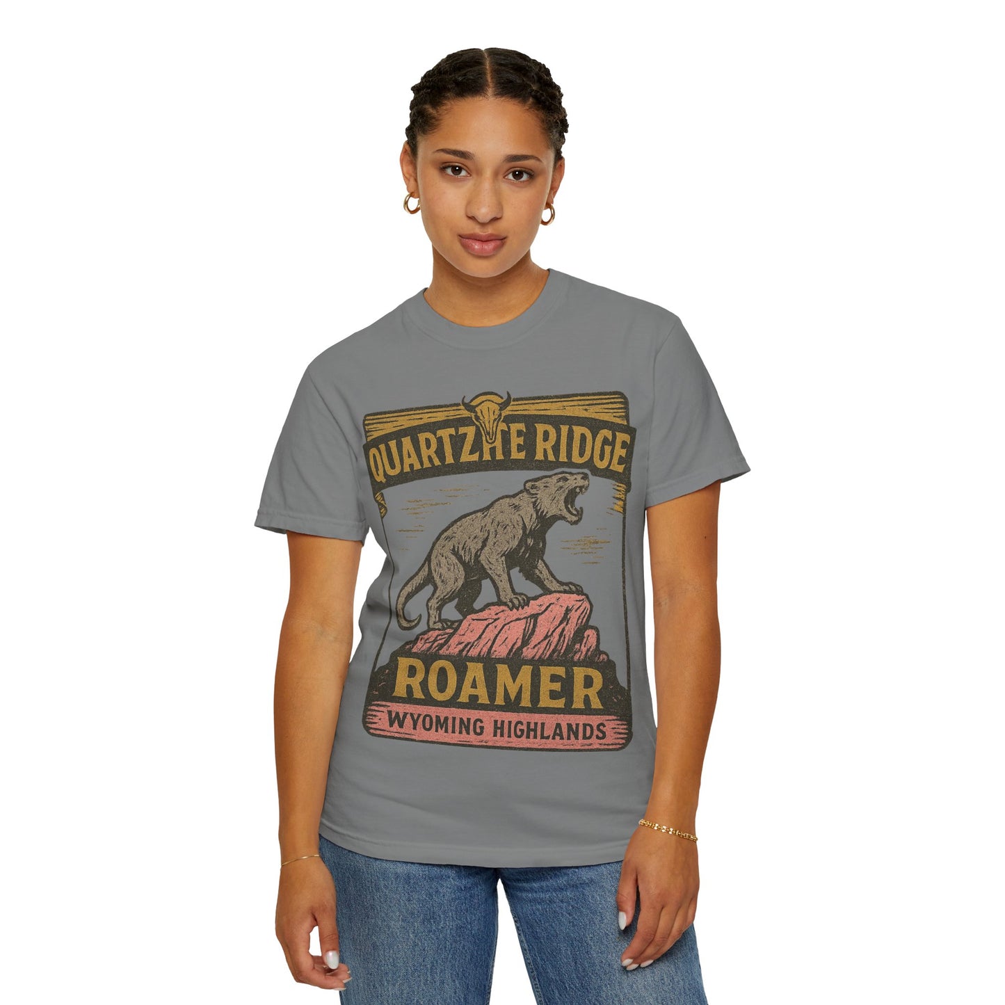 Quartzite Ridge Roamer – Wyoming Highlands Cryptid Tee - Comfort Colors 1717