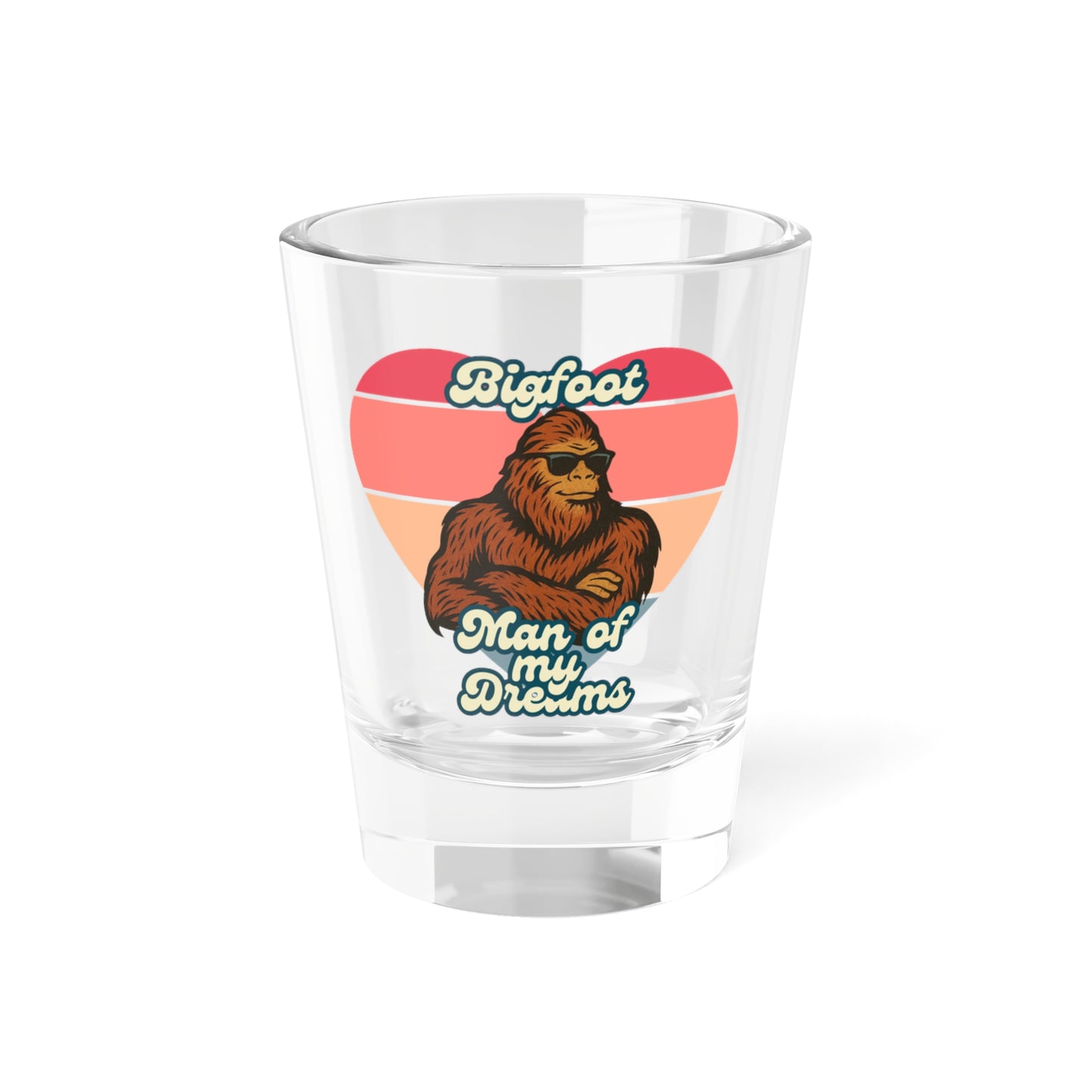 Shot Glass Bigfoot Enthusiasts Novelty Gift Humorous Valentine's Day Present 1.5oz