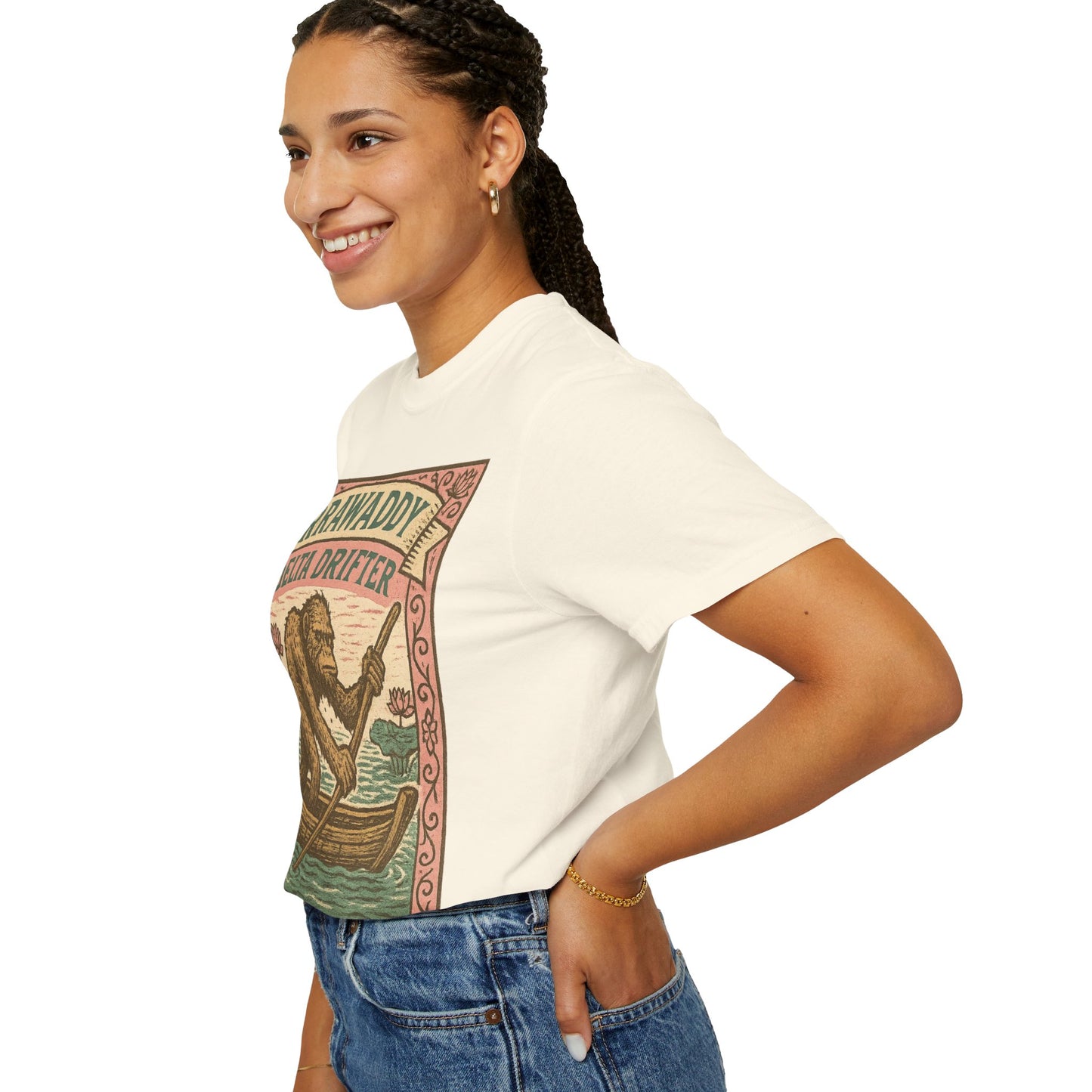 Irrawaddy Delta Drifter - Lower Myanmar - Squatches Around the World Collection - Comfort Colors 1717 T-Shirt