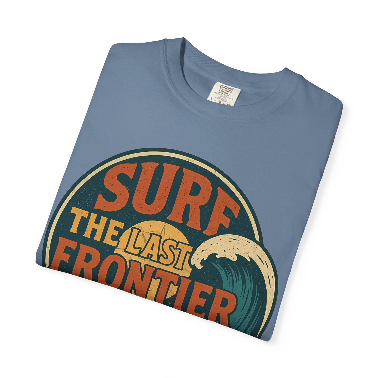 Surf The Last Frontier Vintage T-Shirt – Heavyweight Garment-Dyed 100% Cotton Unisex Tee