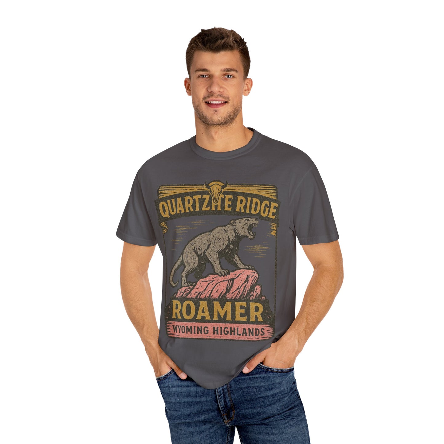 Quartzite Ridge Roamer – Wyoming Highlands Cryptid Tee - Comfort Colors 1717