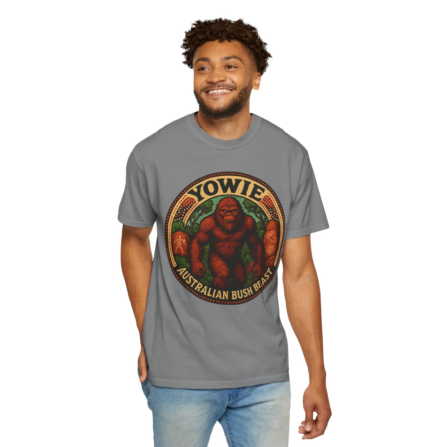 Yowie Australian Bush Beast T-Shirt, Unisex Graphic Tee, Nature Lover Gift, Outdoor Adventure Shirt, Fun Animal Tee, Eco-Friendly Apparel