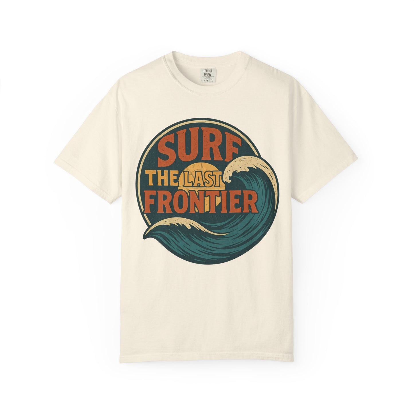Surf The Last Frontier Vintage T-Shirt – Heavyweight Garment-Dyed 100% Cotton Unisex Tee