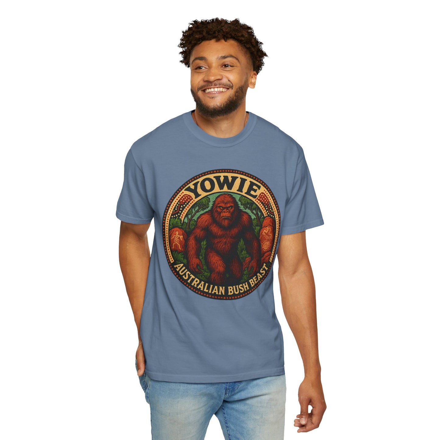 Yowie Australian Bush Beast T-Shirt, Unisex Graphic Tee, Nature Lover Gift, Outdoor Adventure Shirt, Fun Animal Tee, Eco-Friendly Apparel