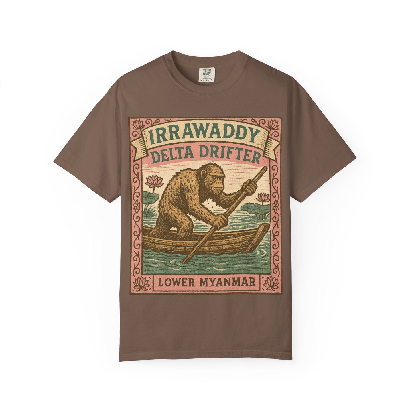 Irrawaddy Delta Drifter - Lower Myanmar - Squatches Around the World Collection - Comfort Colors 1717 T-Shirt
