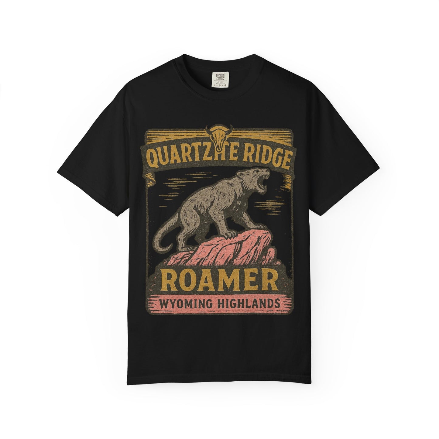 Quartzite Ridge Roamer – Wyoming Highlands Cryptid Tee - Comfort Colors 1717