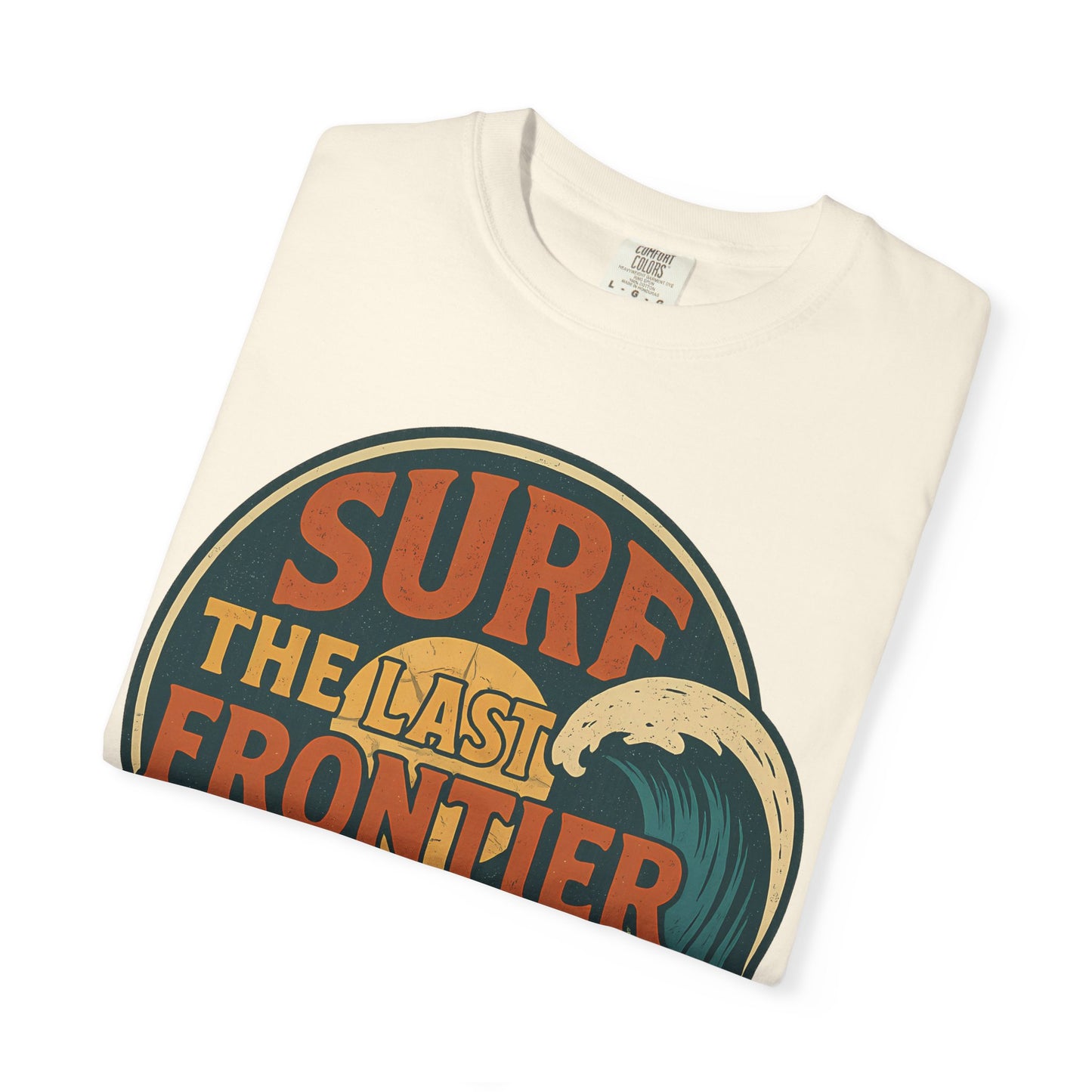 Surf The Last Frontier Vintage T-Shirt – Heavyweight Garment-Dyed 100% Cotton Unisex Tee